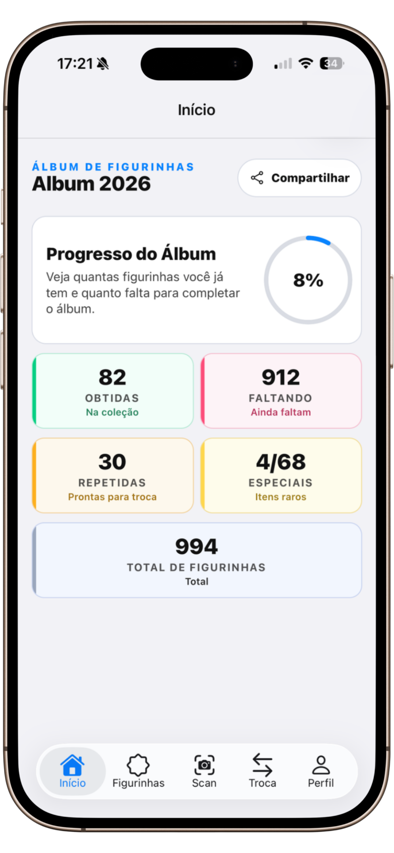 Tela inicial do StickerHub